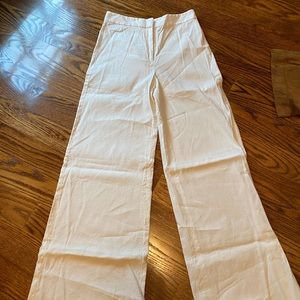 Theory wide leg linen pants